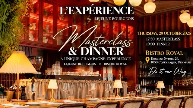 L'EXPÉRIENCE by Lejeune Bourgeois – Masterclass & Dinner