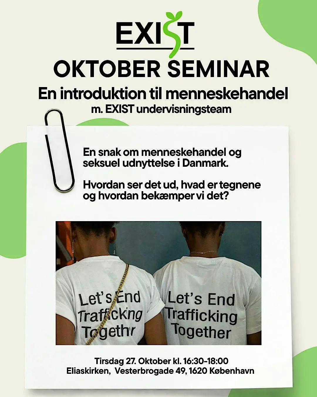 Seminar om menneskehandel