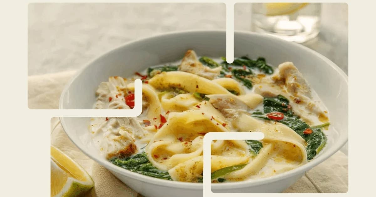 Community Dinner: Creamy Spinach Pasta with Lemon (Vegetarian)