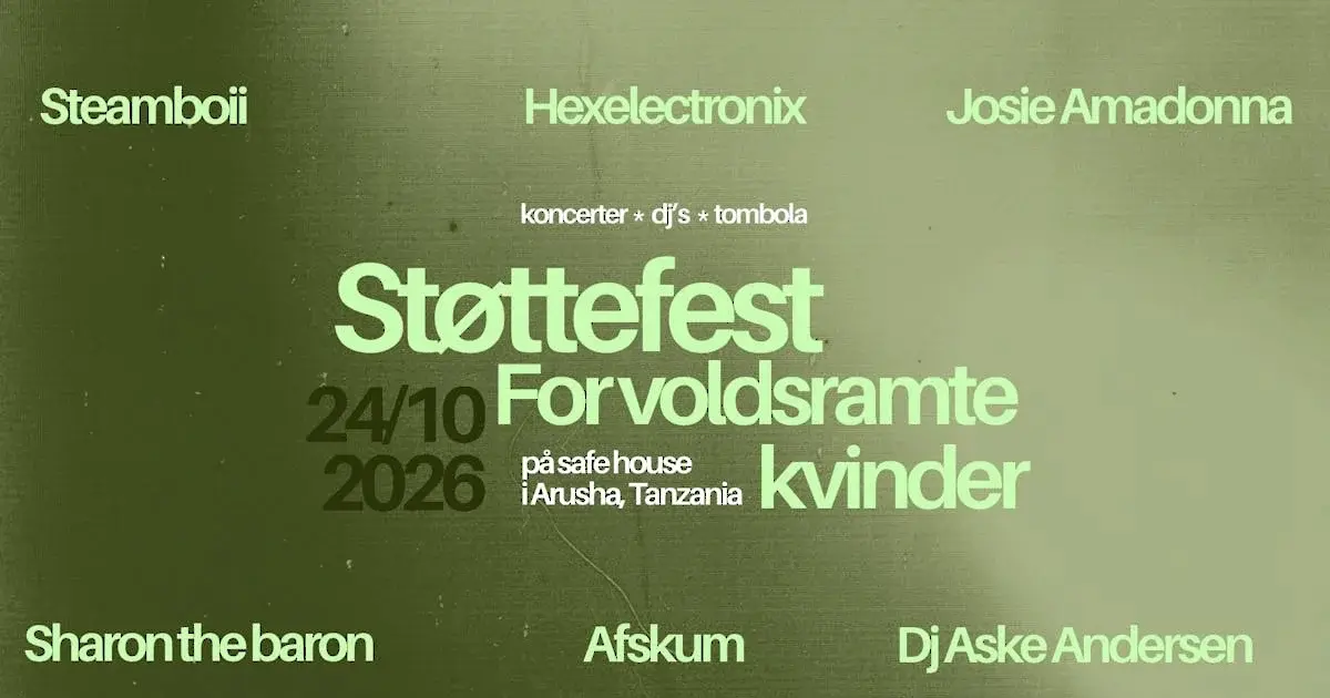 Støttefest for voldsramte kvinder