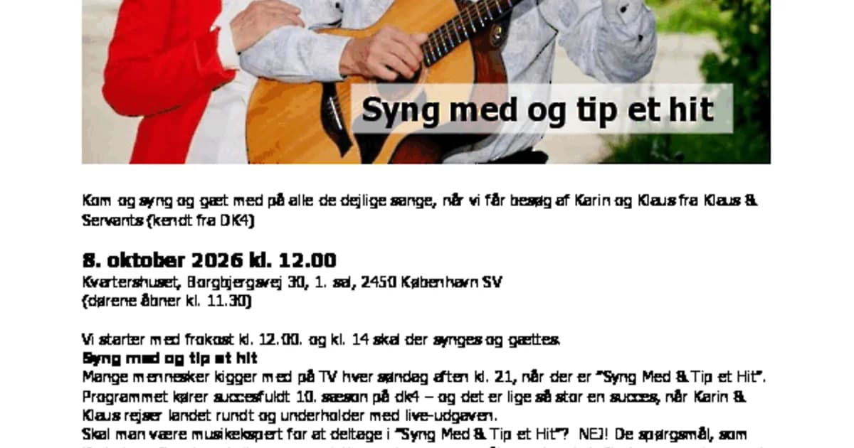 Tip et Hit med Danske Seniorer