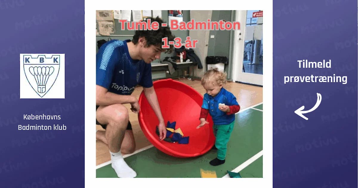 TumleTon 1-3 år – Tumle og "badminton" i KBK-Hallen