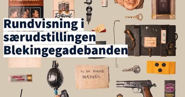 Rundvisning i udstillingen om Blekingegadebanden
