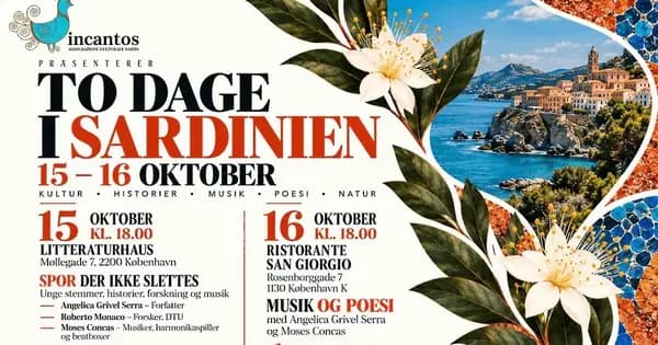 Musica e Poesia – Sardinian Evening with Music, Poetry and Gastronomy