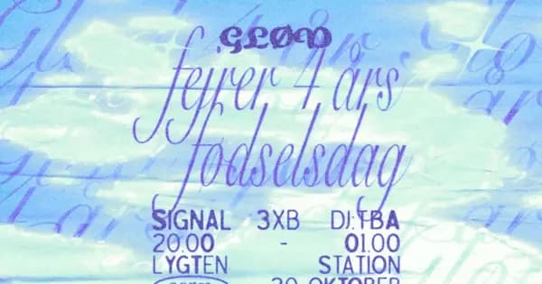 GLØD 4 år - 3XB + Signal + dj