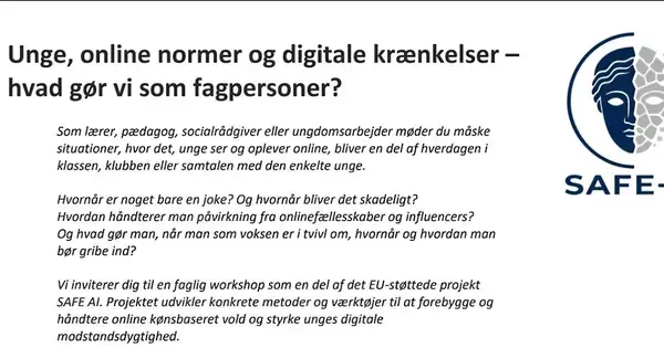 Unge, online normer og digitale krænkelser – faglig workshop