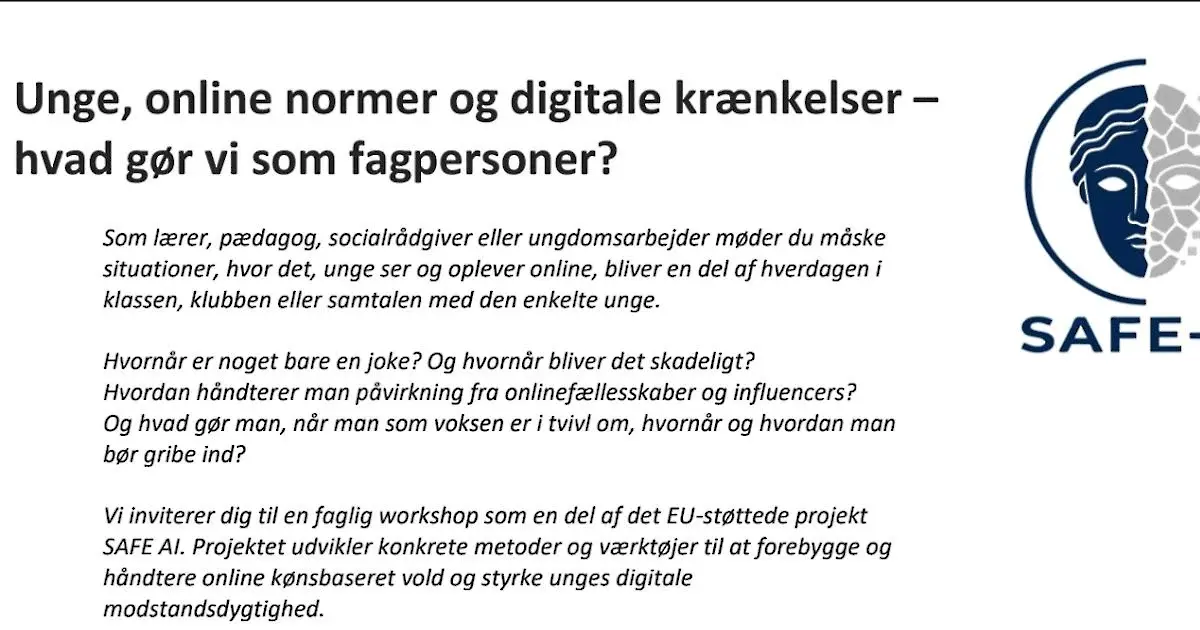 Unge, online normer og digitale krænkelser – faglig workshop