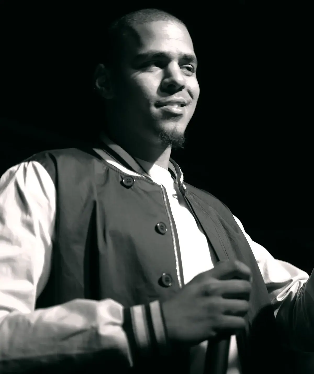 J. Cole performing on stage at South by Southwest 2010.
