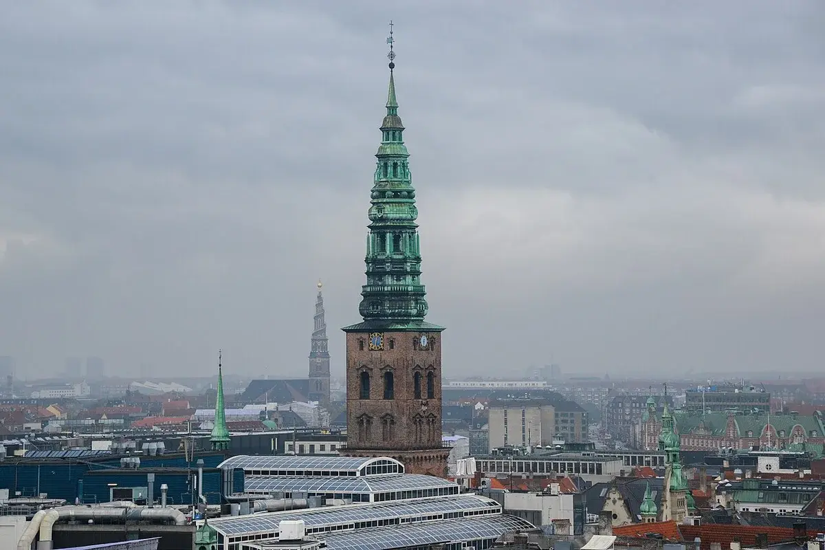 View over Copenhagen skyline from the Round Tower.