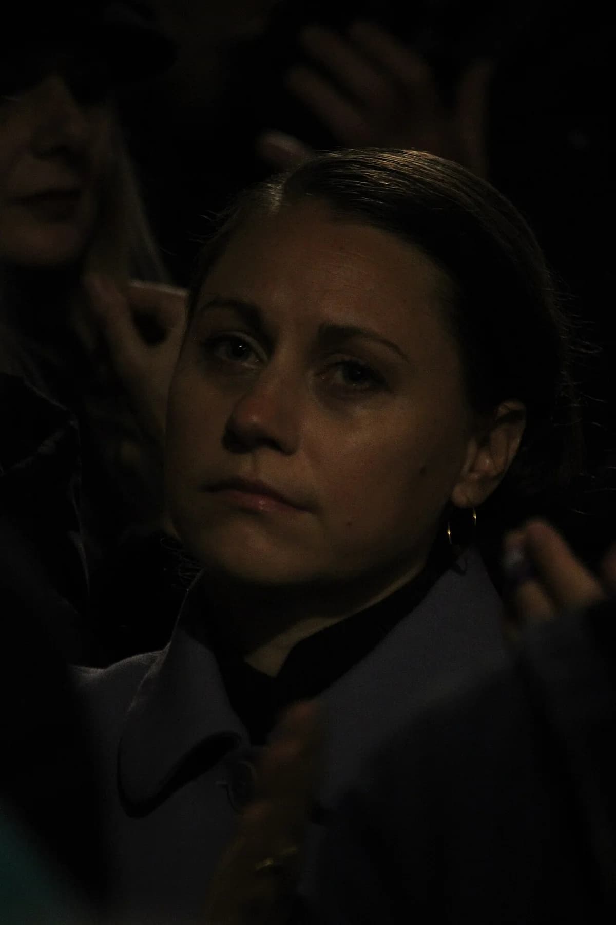 Sisse Marie Welling at a solemn memorial ceremony in Copenhagen.